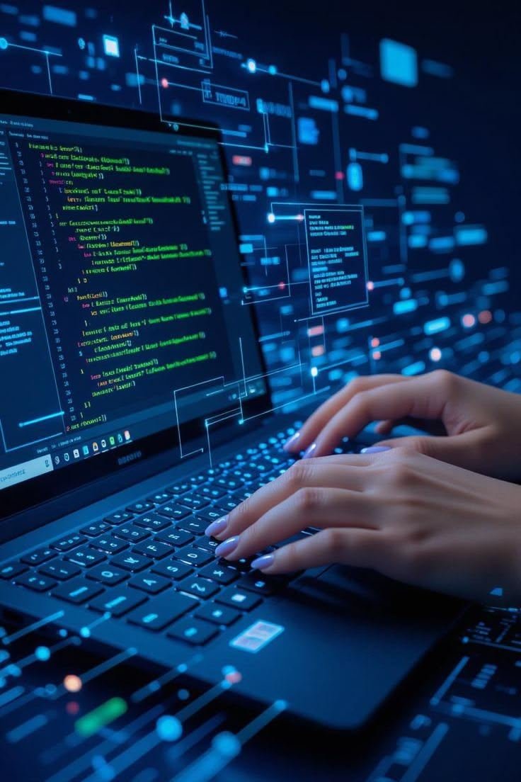 Desenvolvedor programando em notebook